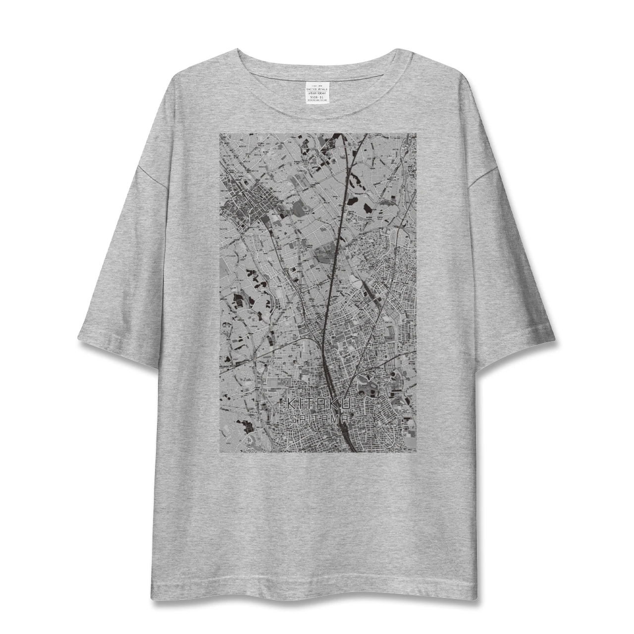 【北区(さいたま市)(埼玉県)】地図柄ビッグシルエットTシャツ