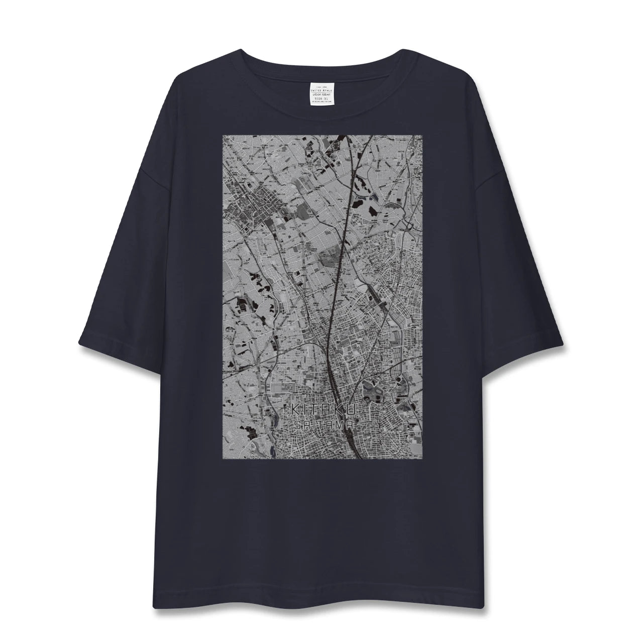 【北区(さいたま市)(埼玉県)】地図柄ビッグシルエットTシャツ