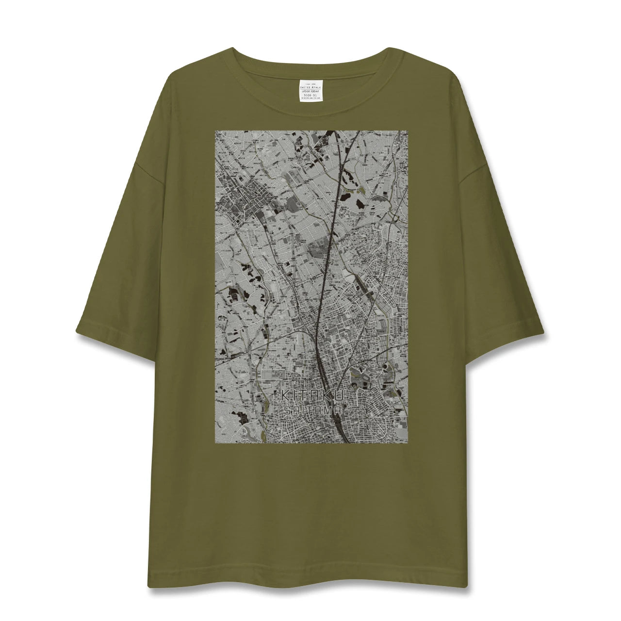 【北区(さいたま市)(埼玉県)】地図柄ビッグシルエットTシャツ