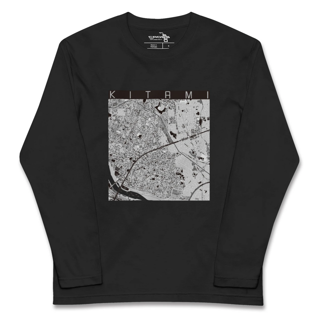 【喜多見(東京都)】地図柄ロングスリーブTシャツ