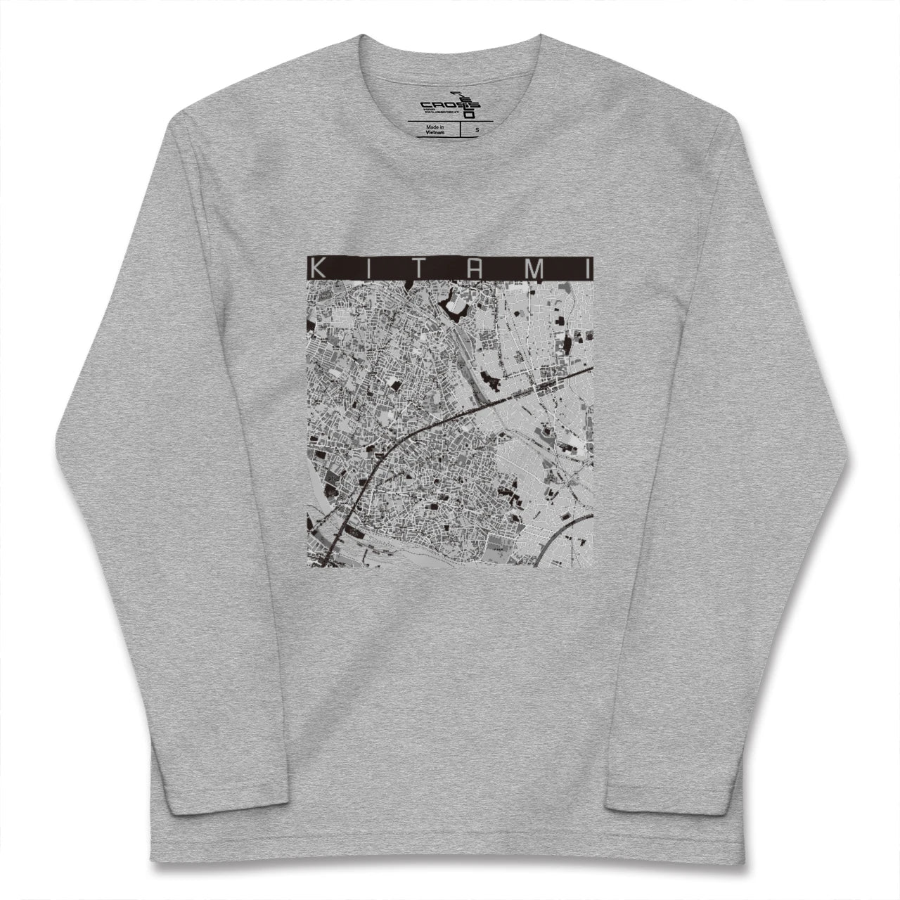 【喜多見(東京都)】地図柄ロングスリーブTシャツ