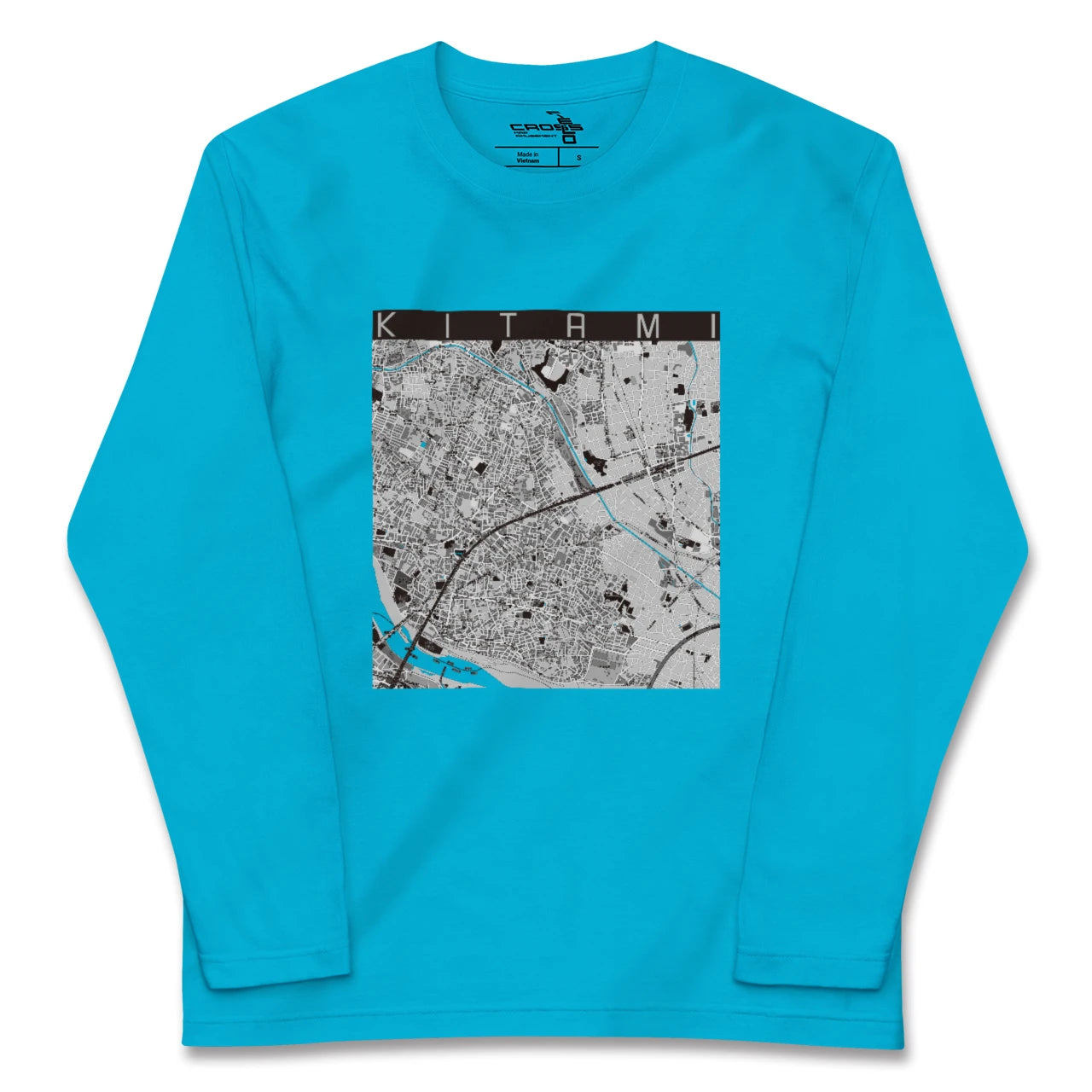 【喜多見(東京都)】地図柄ロングスリーブTシャツ
