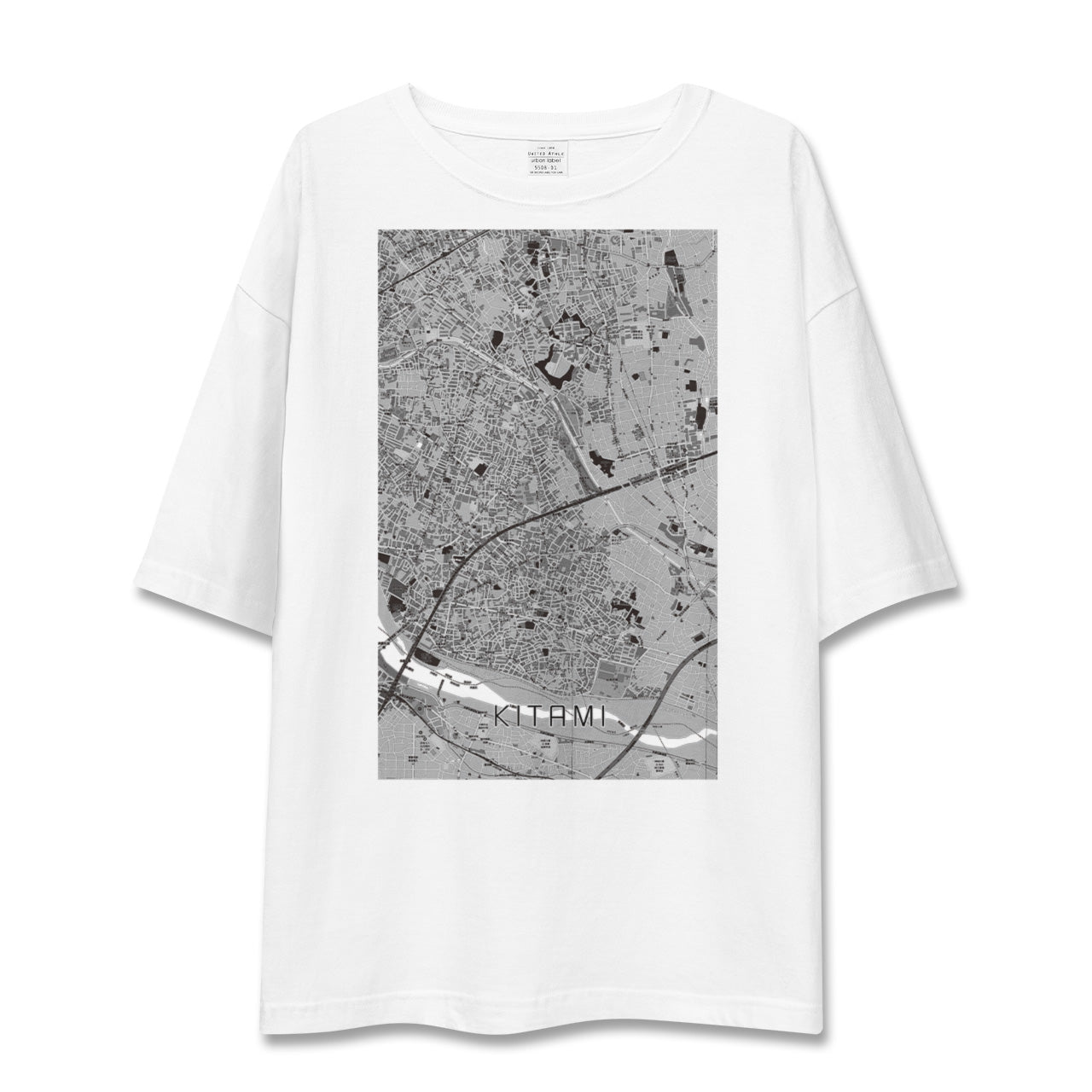 【喜多見(東京都)】地図柄ビッグシルエットTシャツ