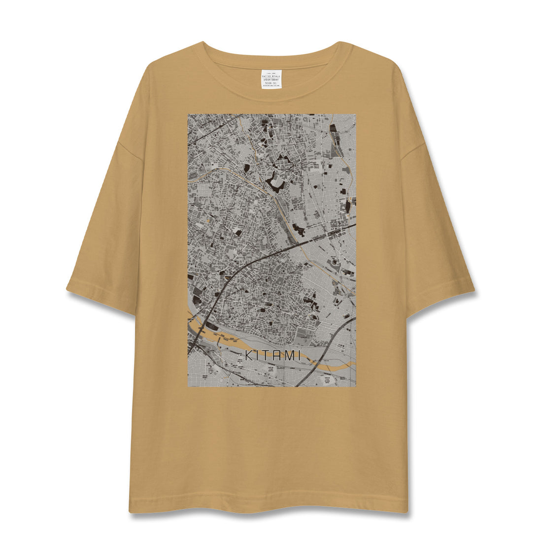 【喜多見(東京都)】地図柄ビッグシルエットTシャツ