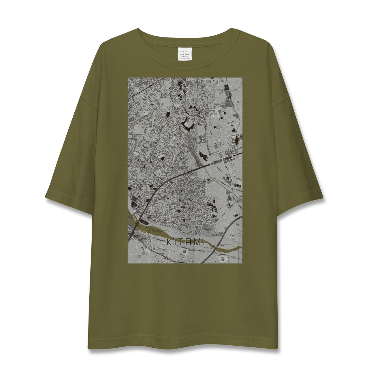 【喜多見(東京都)】地図柄ビッグシルエットTシャツ