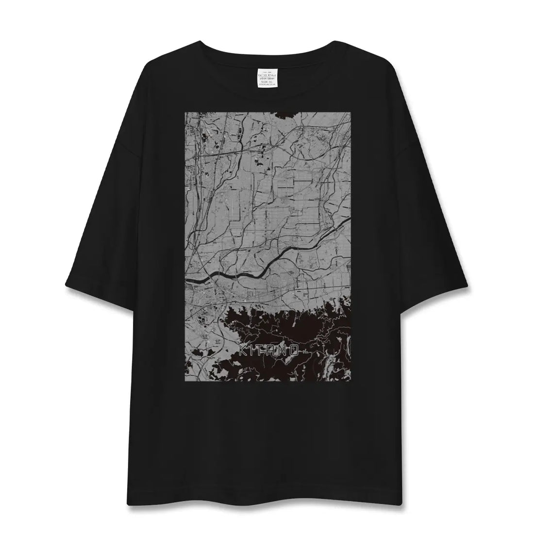 【北野(福岡県)】地図柄ビッグシルエットTシャツ