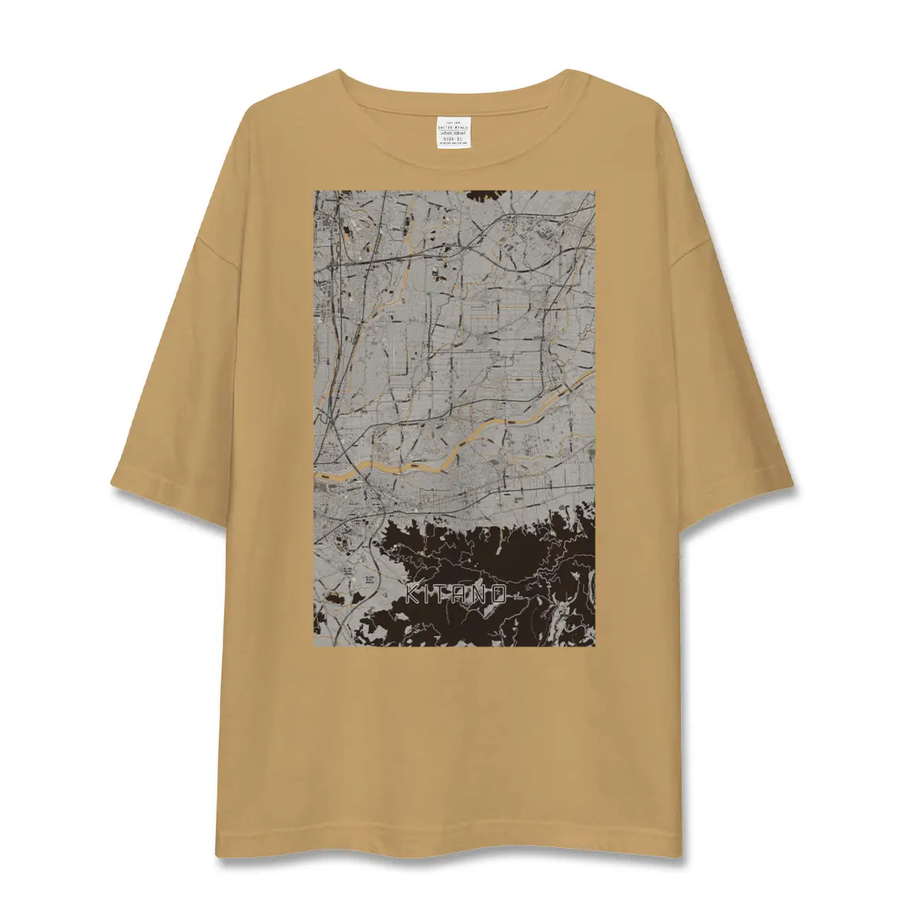 【北野(福岡県)】地図柄ビッグシルエットTシャツ