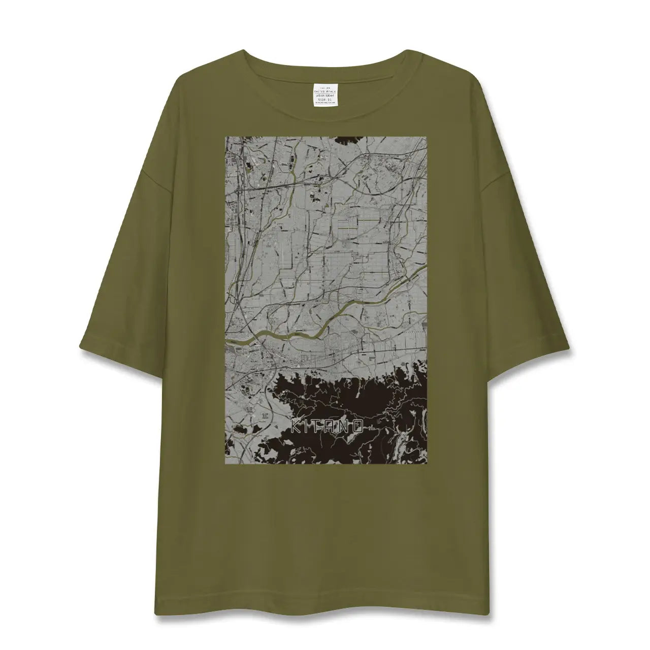 【北野(福岡県)】地図柄ビッグシルエットTシャツ