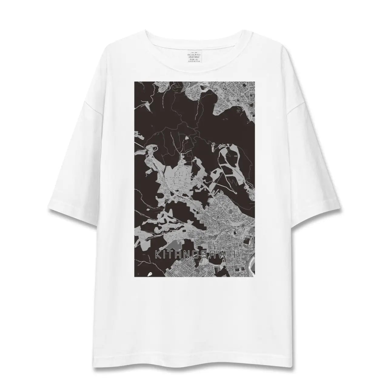 【北の沢(北海道)】地図柄ビッグシルエットTシャツ