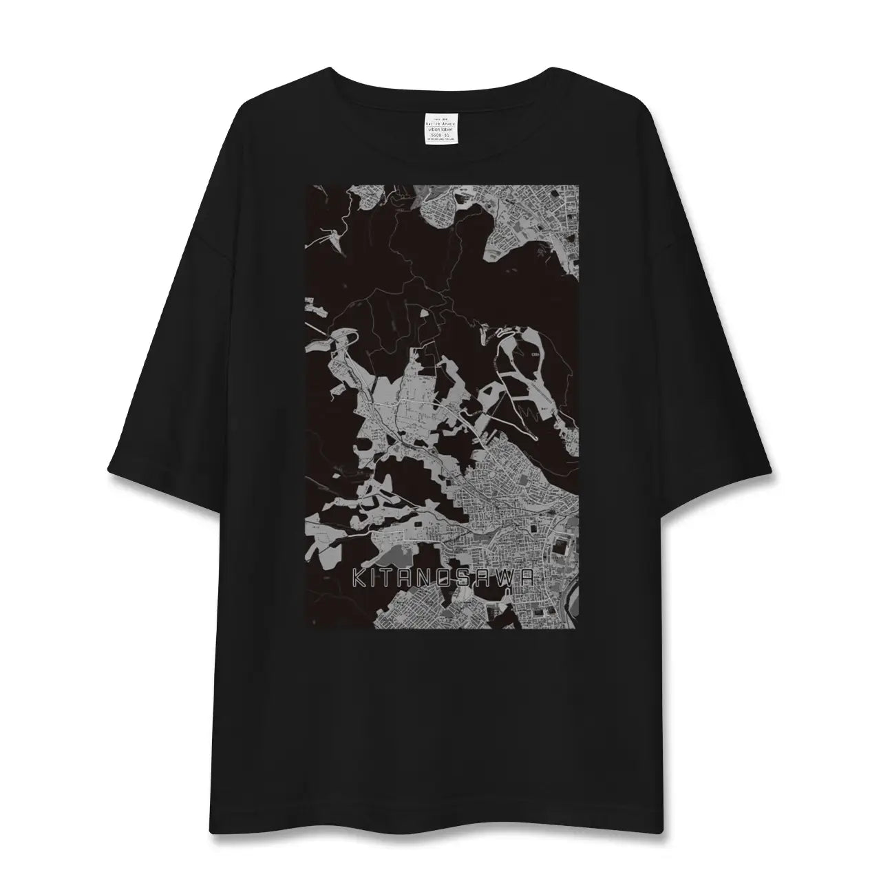 【北の沢(北海道)】地図柄ビッグシルエットTシャツ