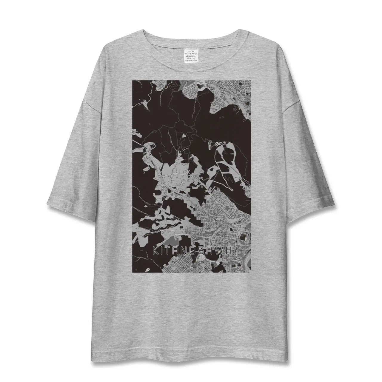 【北の沢(北海道)】地図柄ビッグシルエットTシャツ