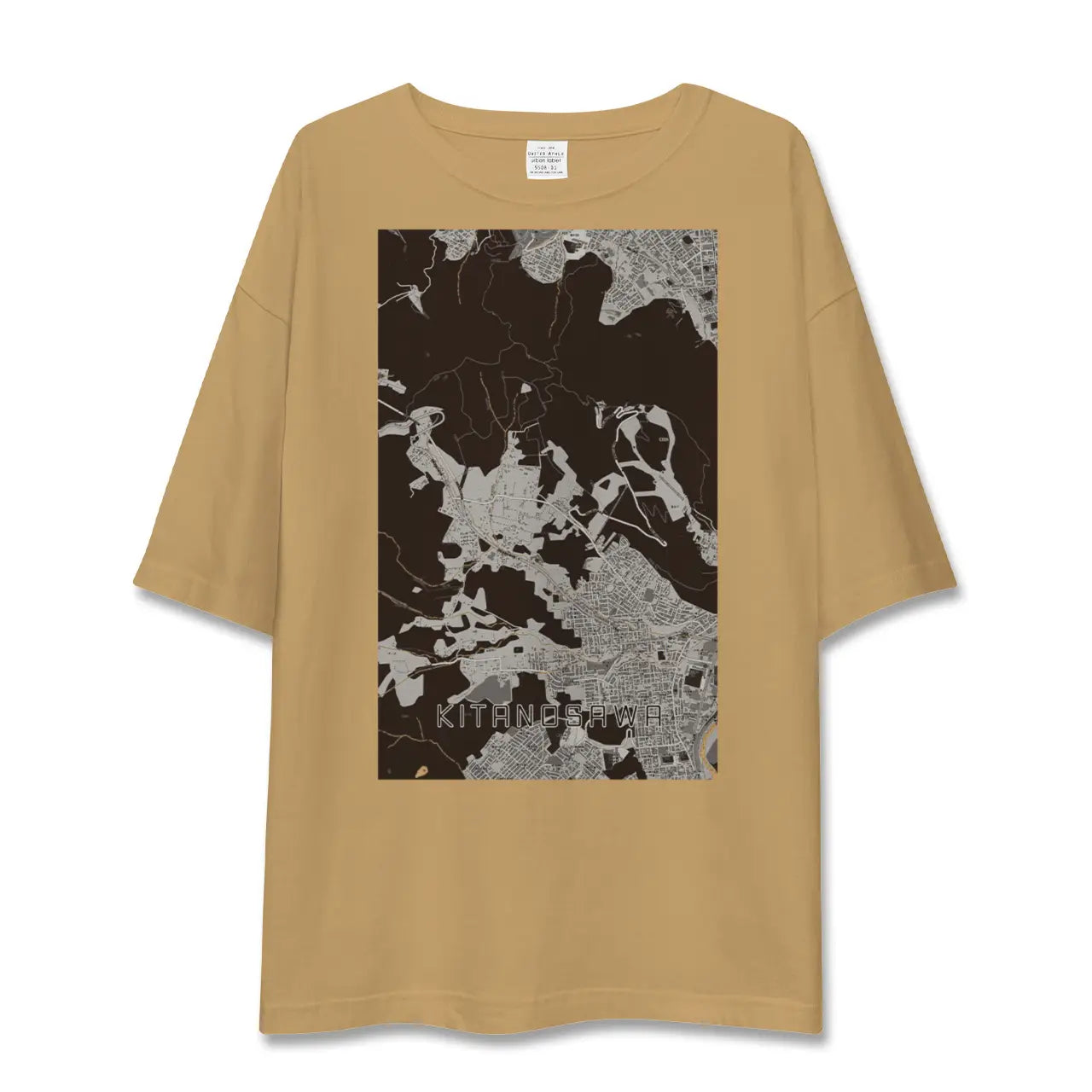 【北の沢(北海道)】地図柄ビッグシルエットTシャツ