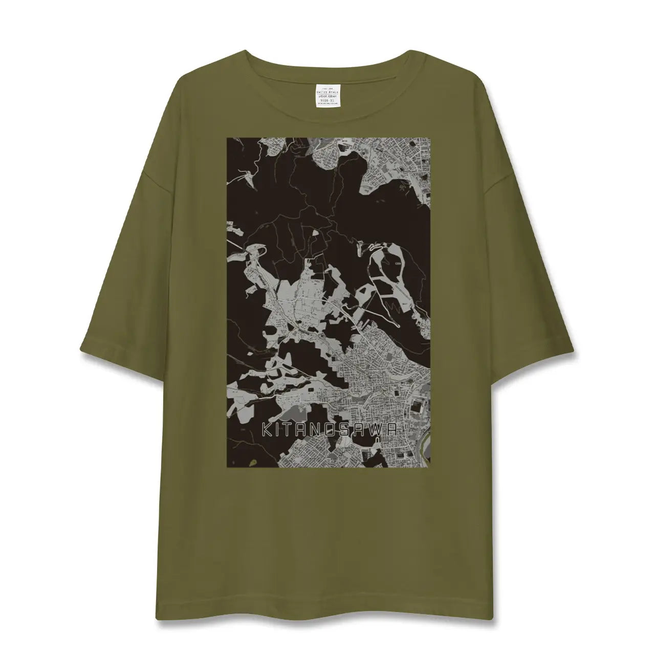 【北の沢(北海道)】地図柄ビッグシルエットTシャツ