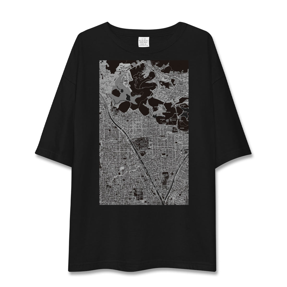 【北山(京都府)】地図柄ビッグシルエットTシャツ