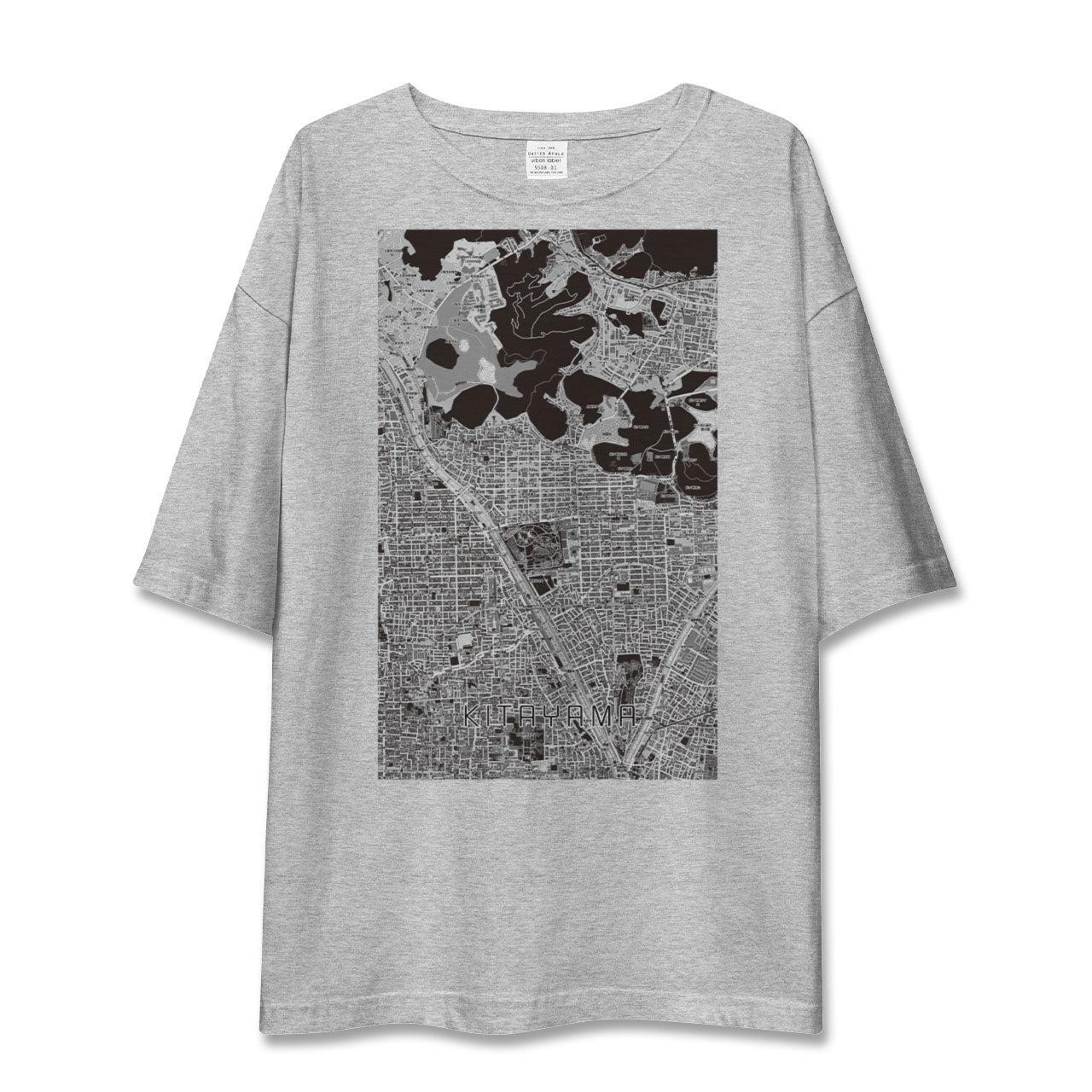 【北山(京都府)】地図柄ビッグシルエットTシャツ