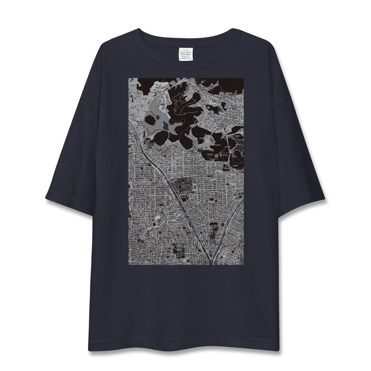 【北山(京都府)】地図柄ビッグシルエットTシャツ