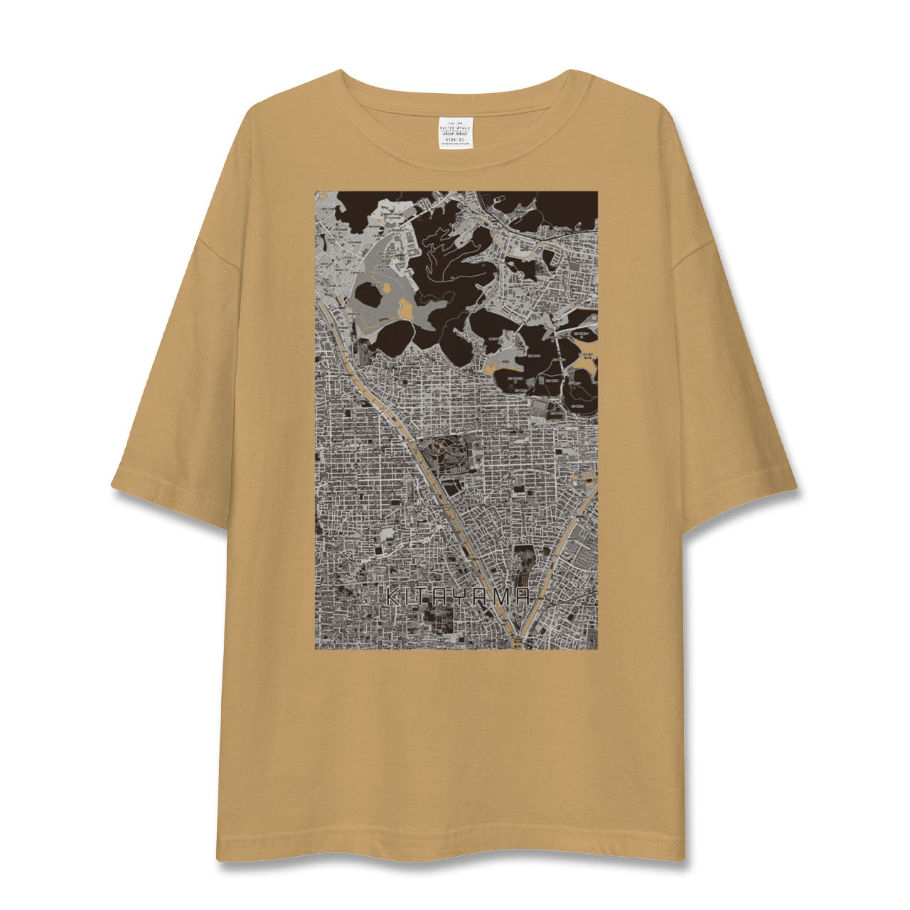 【北山(京都府)】地図柄ビッグシルエットTシャツ