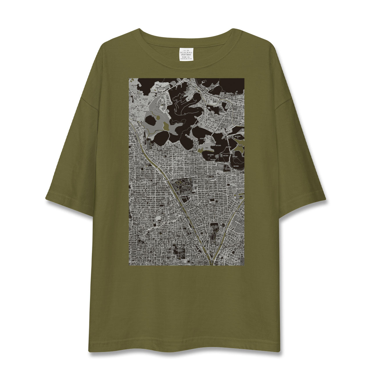 【北山(京都府)】地図柄ビッグシルエットTシャツ