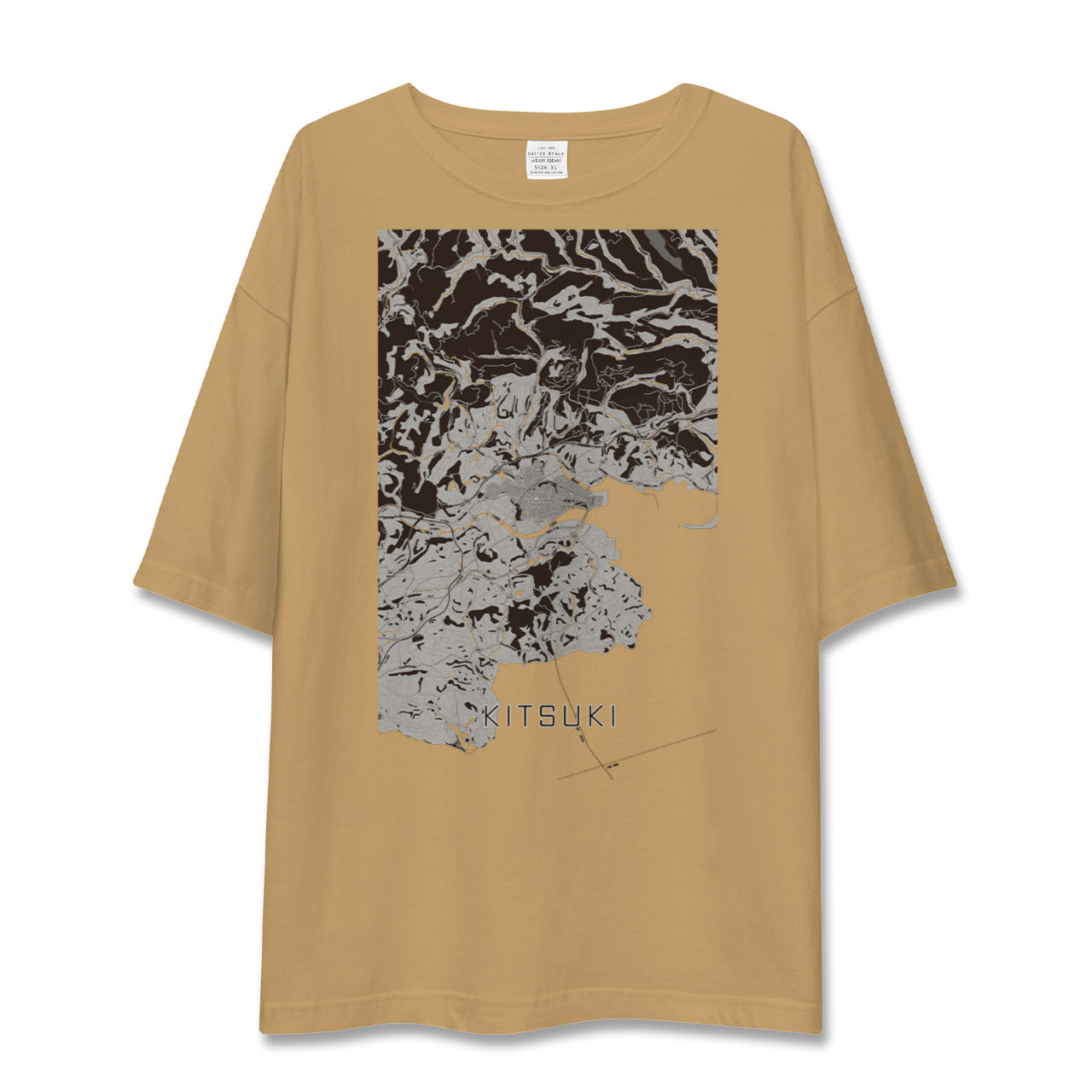 【杵築(大分県)】地図柄ビッグシルエットTシャツ