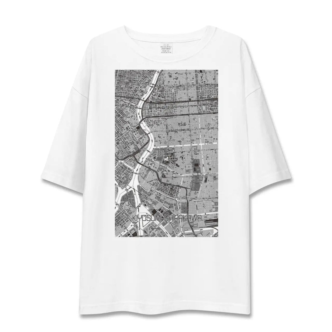 【清澄白河(東京都)】地図柄ビッグシルエットTシャツ
