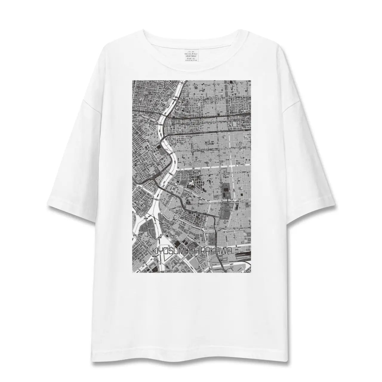 【清澄白河(東京都)】地図柄ビッグシルエットTシャツ