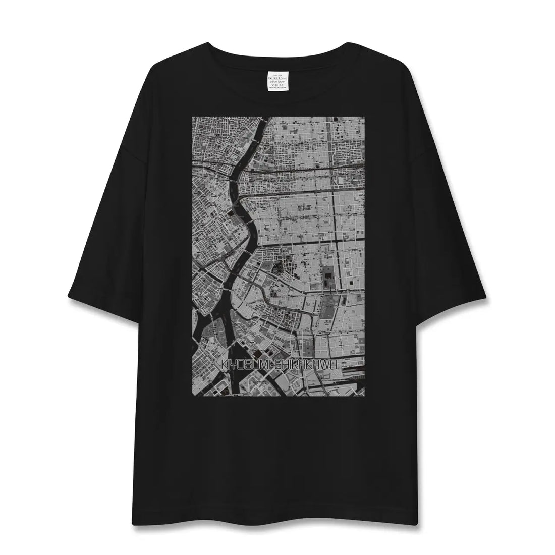 【清澄白河(東京都)】地図柄ビッグシルエットTシャツ