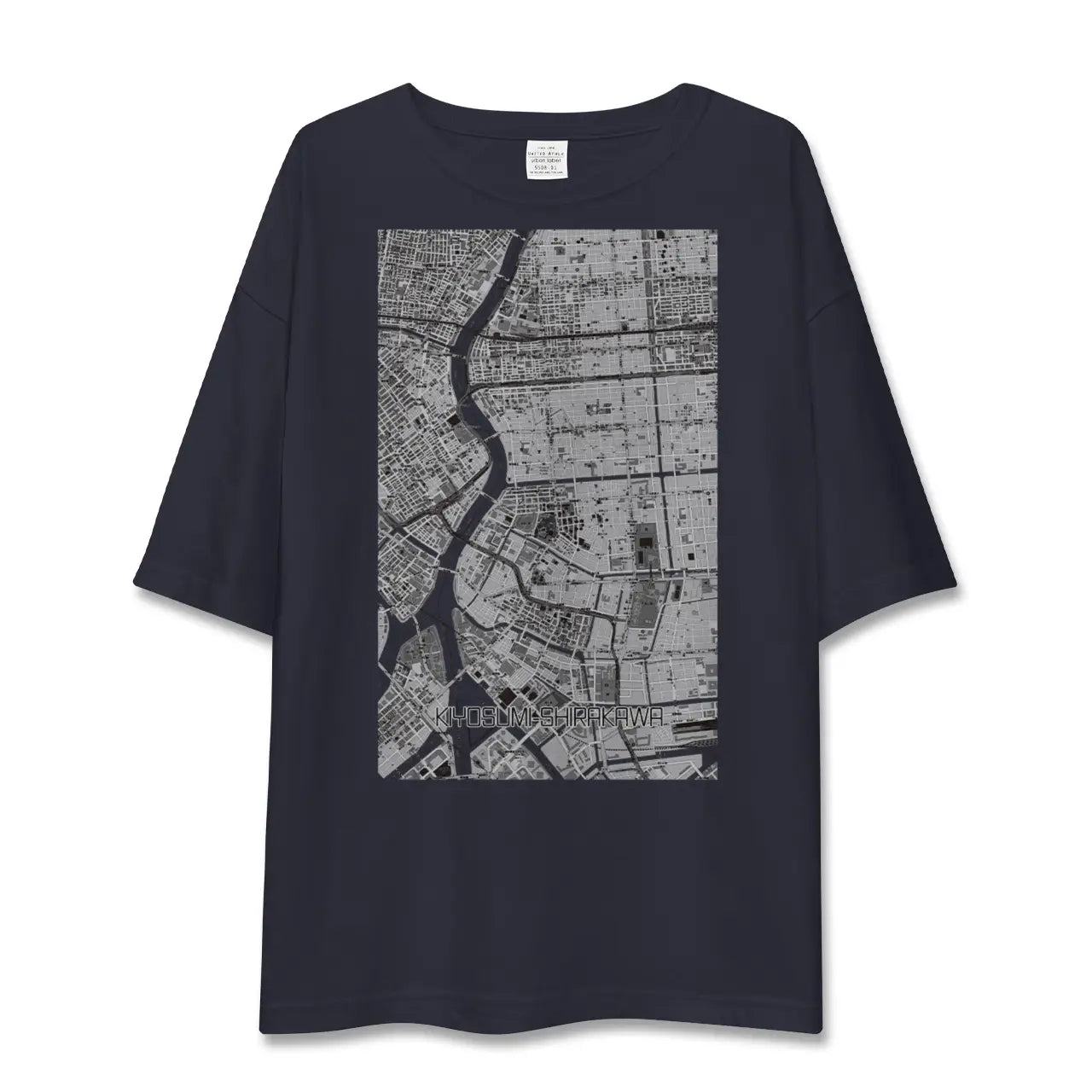【清澄白河(東京都)】地図柄ビッグシルエットTシャツ