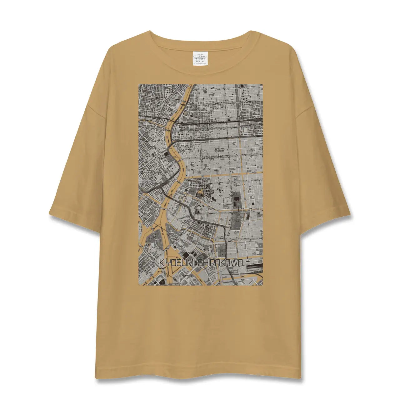 【清澄白河(東京都)】地図柄ビッグシルエットTシャツ