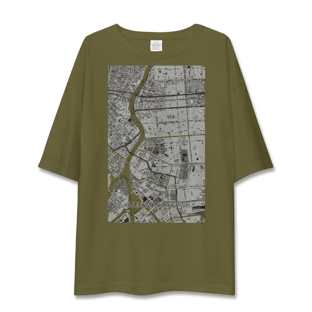 【清澄白河(東京都)】地図柄ビッグシルエットTシャツ