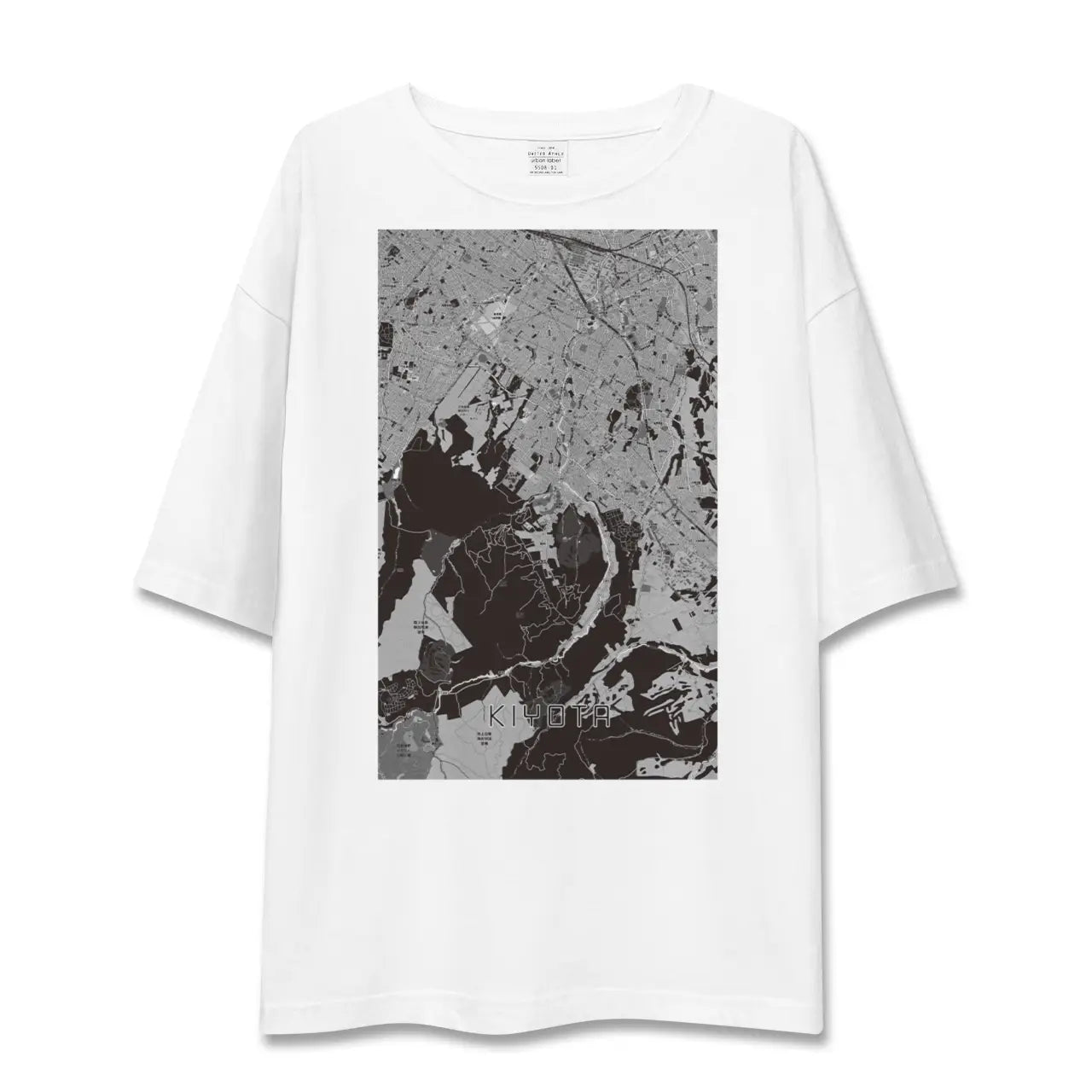 【清田(北海道)】地図柄ビッグシルエットTシャツ