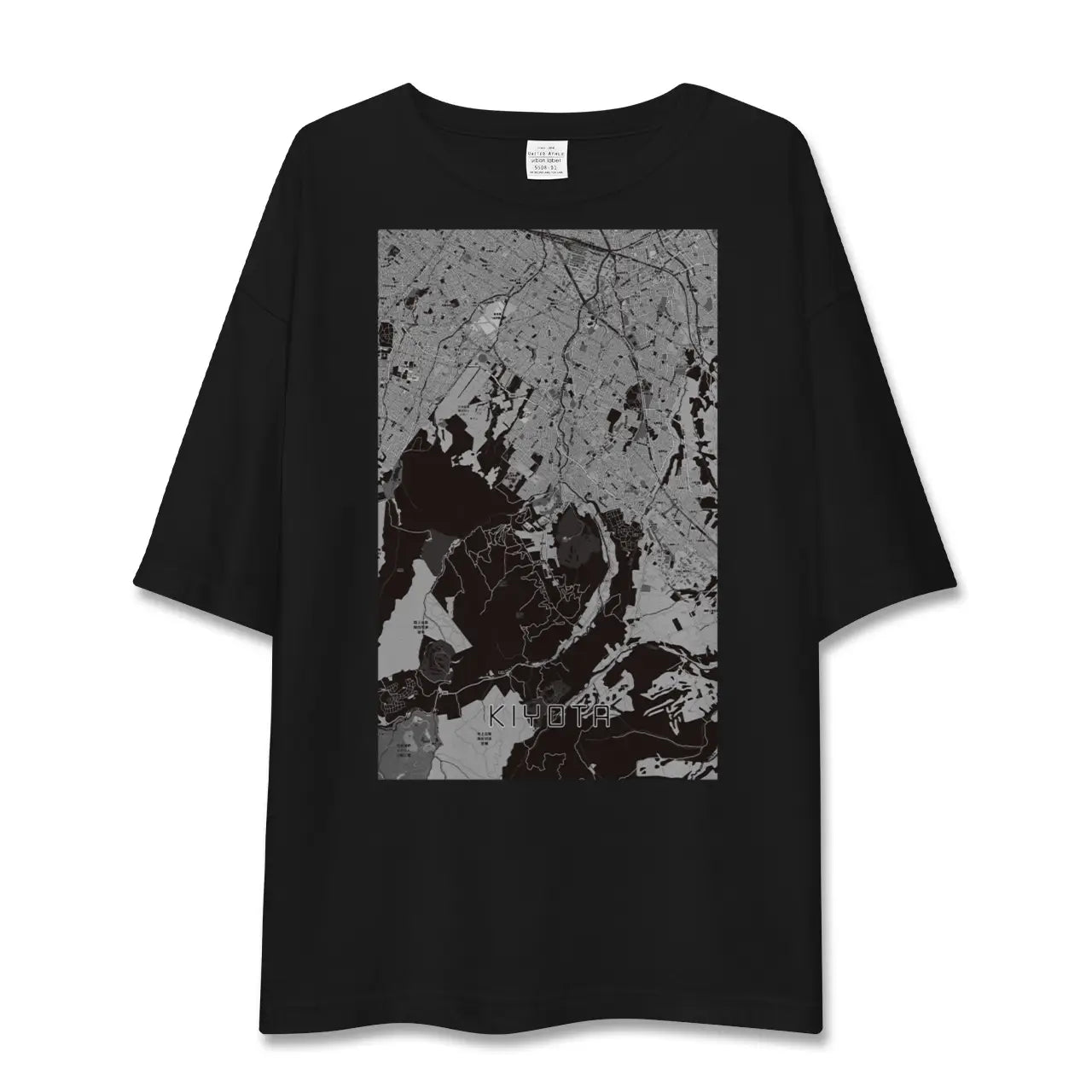 【清田(北海道)】地図柄ビッグシルエットTシャツ