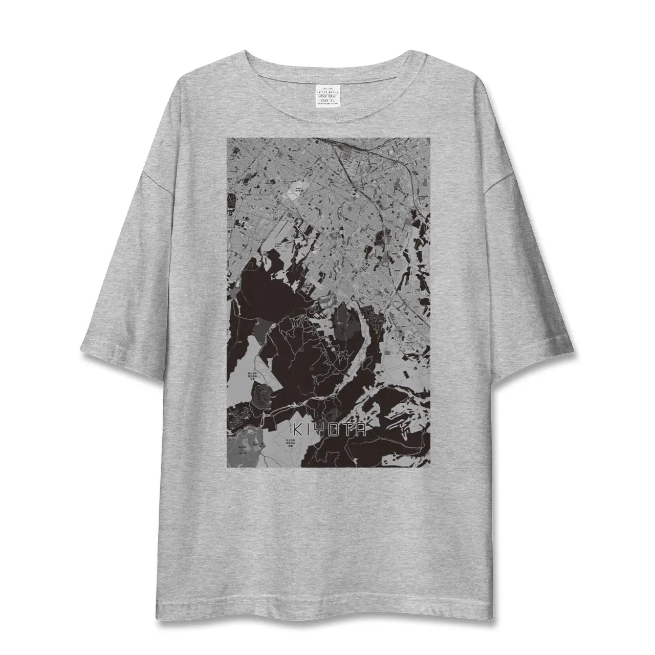 【清田(北海道)】地図柄ビッグシルエットTシャツ