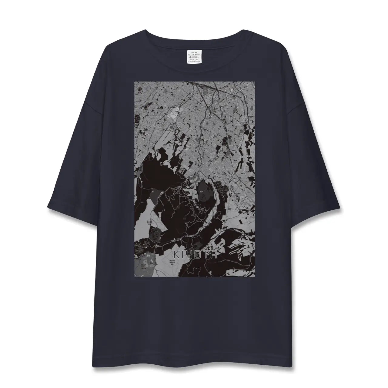 【清田(北海道)】地図柄ビッグシルエットTシャツ