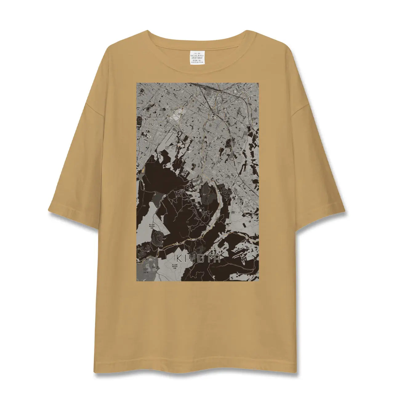 【清田(北海道)】地図柄ビッグシルエットTシャツ