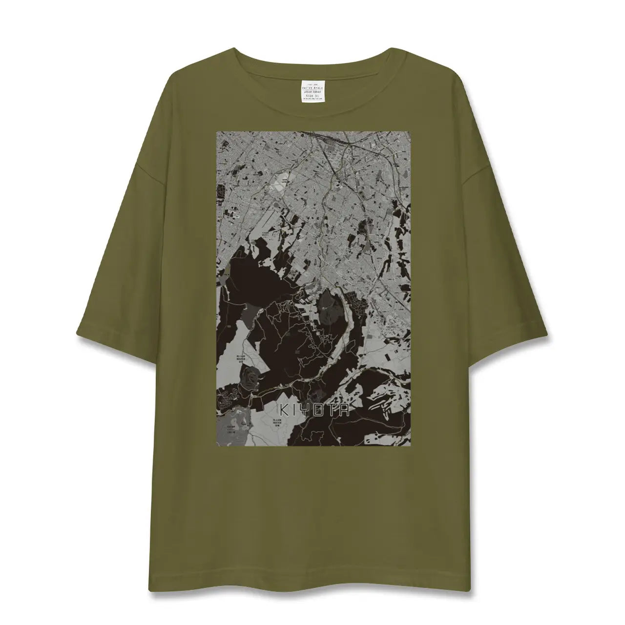 【清田(北海道)】地図柄ビッグシルエットTシャツ