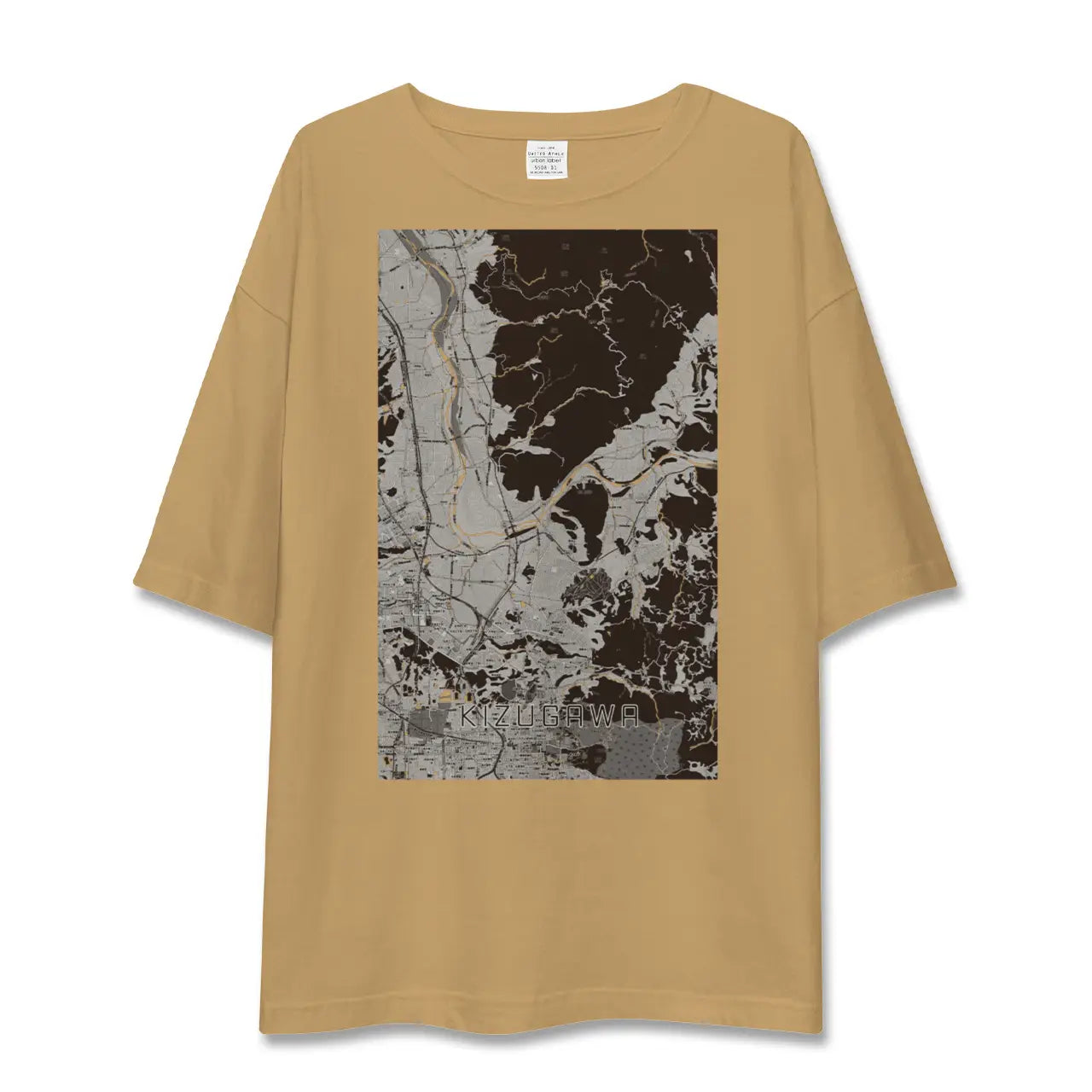 【木津川(京都府)】地図柄ビッグシルエットTシャツ