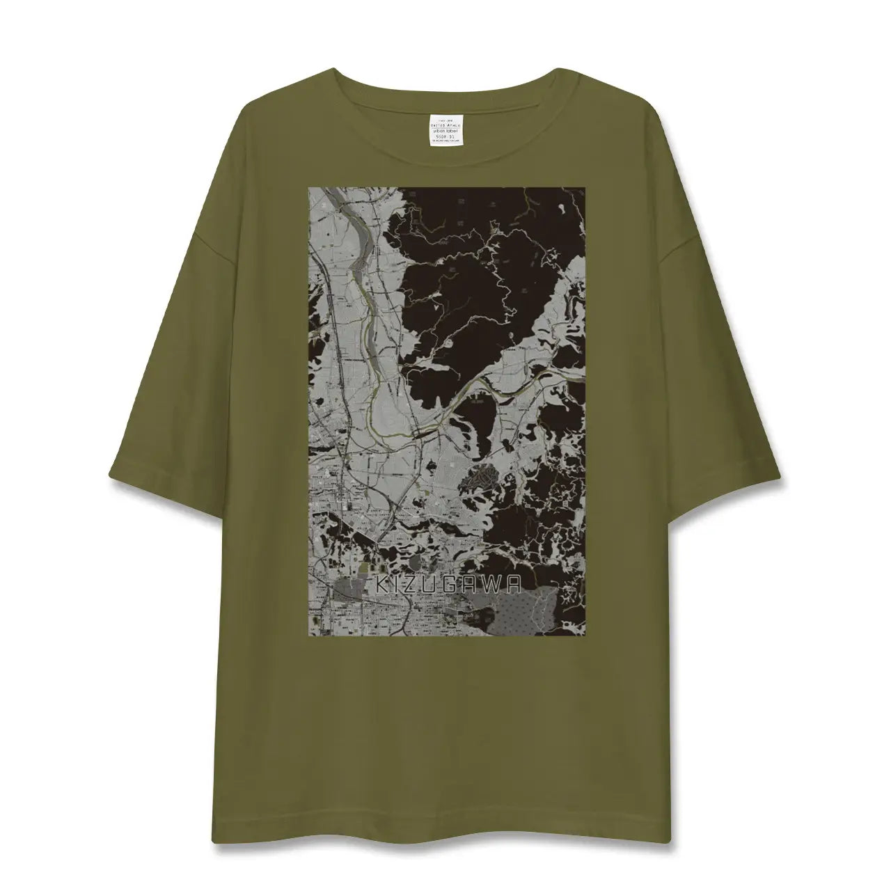 【木津川(京都府)】地図柄ビッグシルエットTシャツ