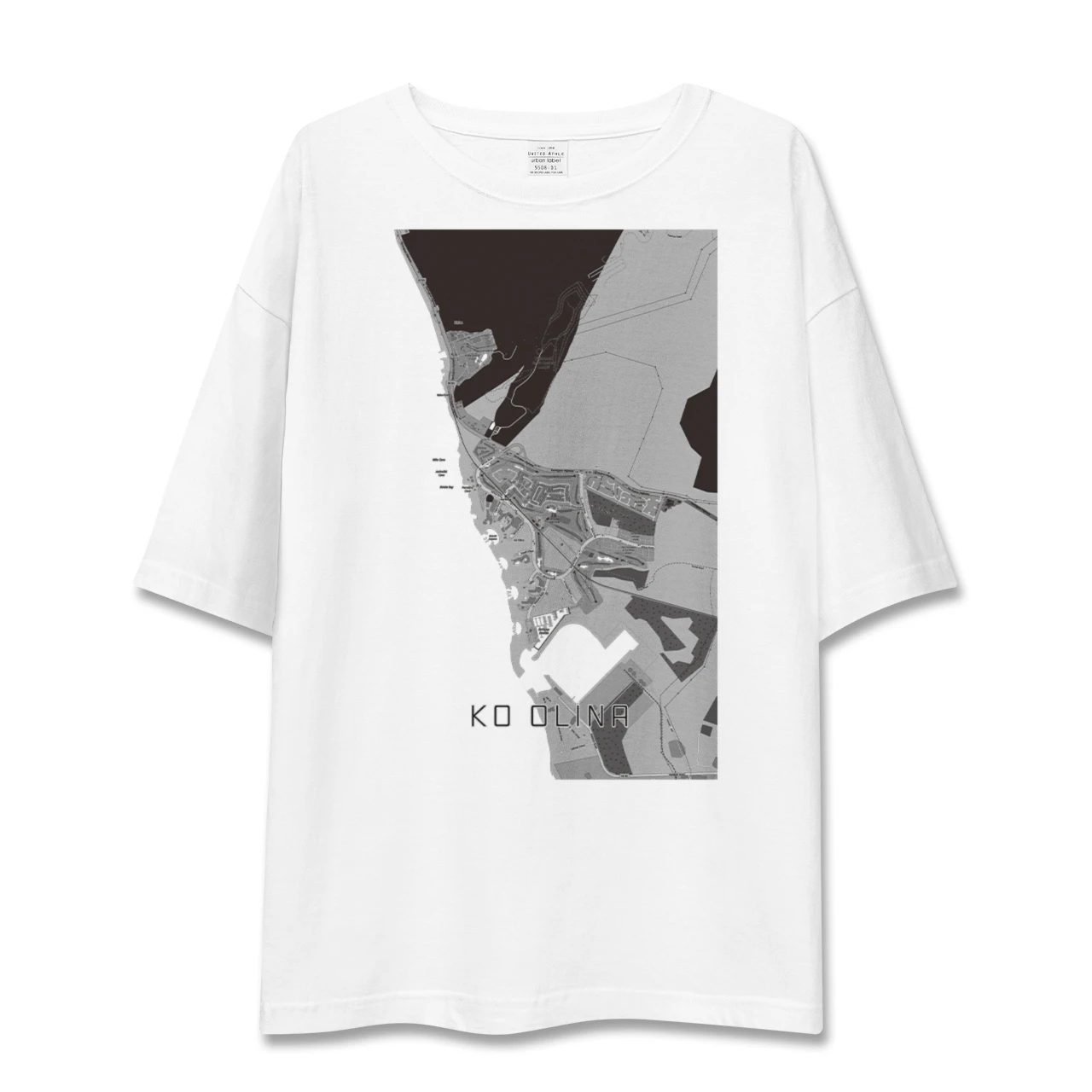【コオリナ(アメリカ)】地図柄ビッグシルエットTシャツ