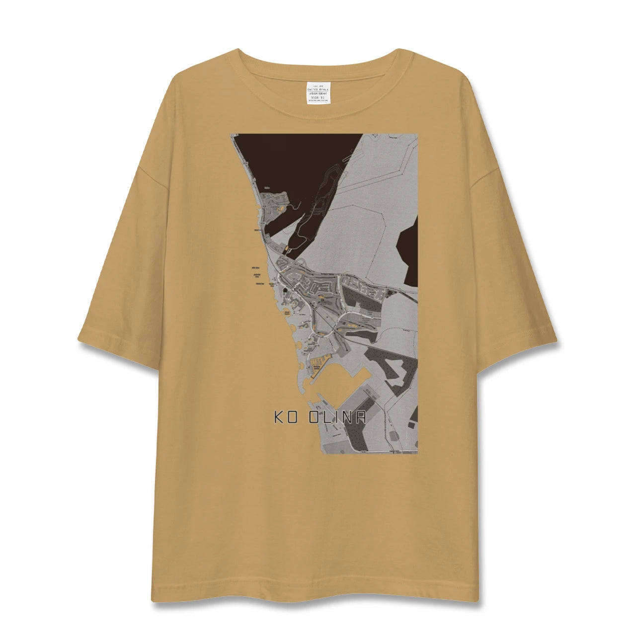 【コオリナ(アメリカ)】地図柄ビッグシルエットTシャツ