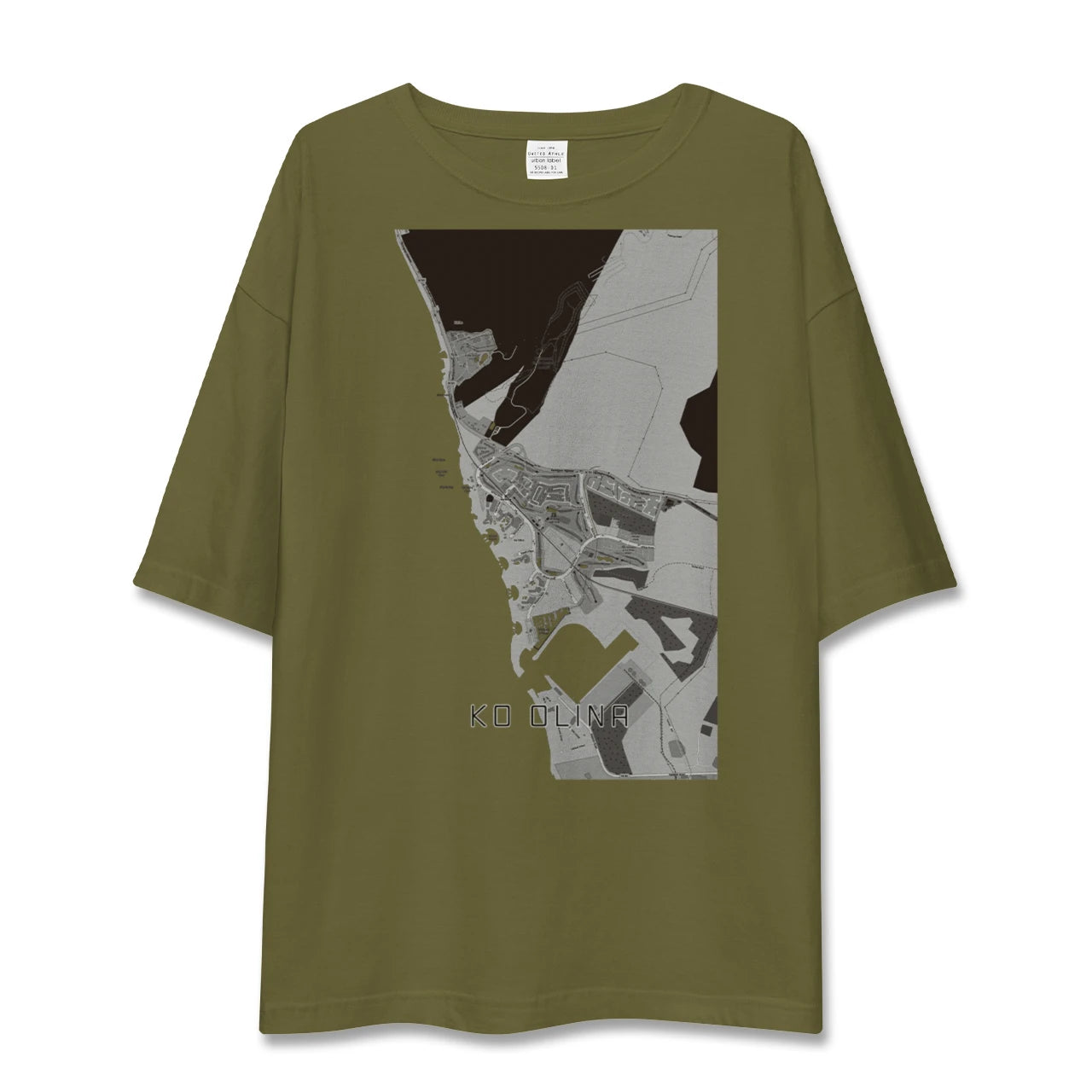 【コオリナ(アメリカ)】地図柄ビッグシルエットTシャツ
