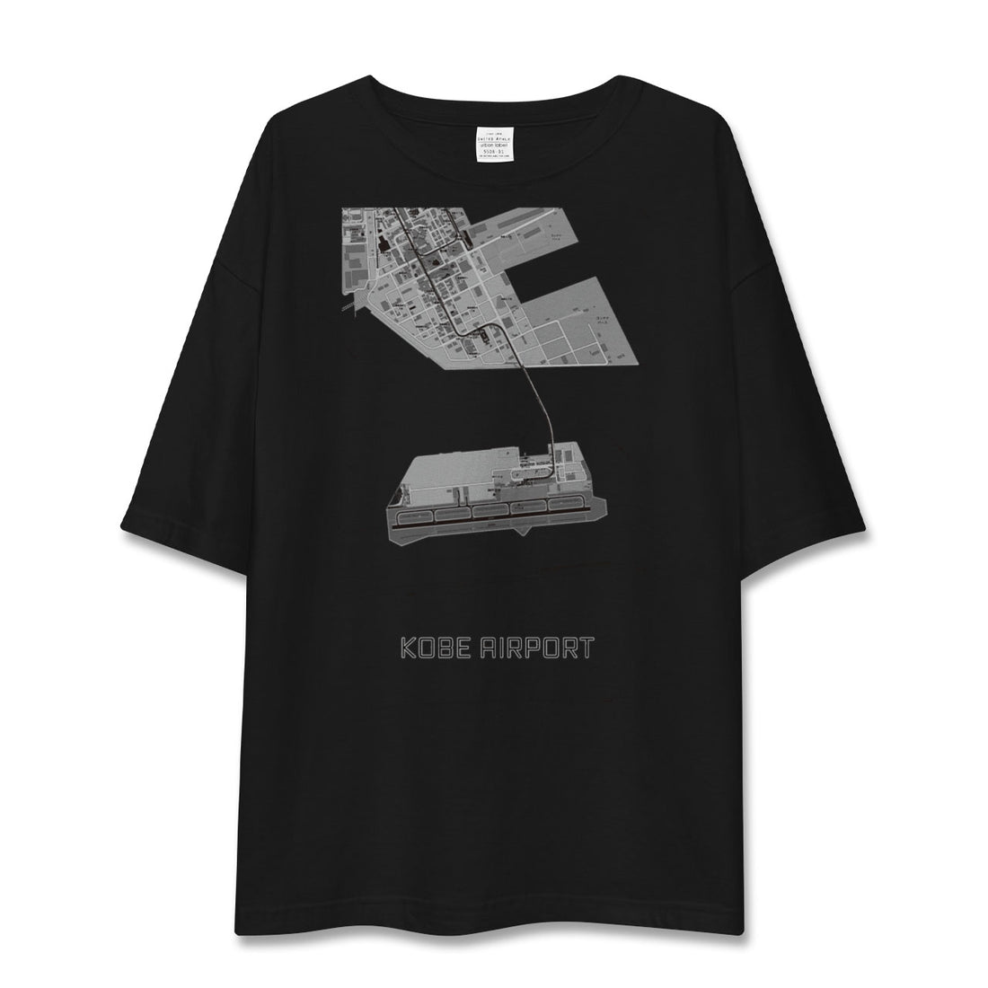 【神戸空港(兵庫県)】地図柄ビッグシルエットTシャツ