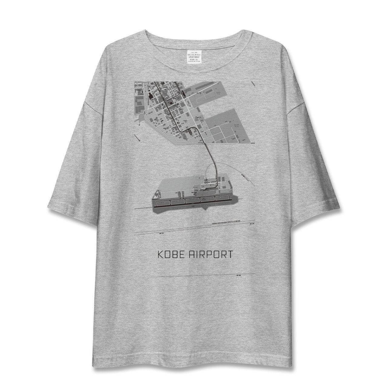 【神戸空港(兵庫県)】地図柄ビッグシルエットTシャツ