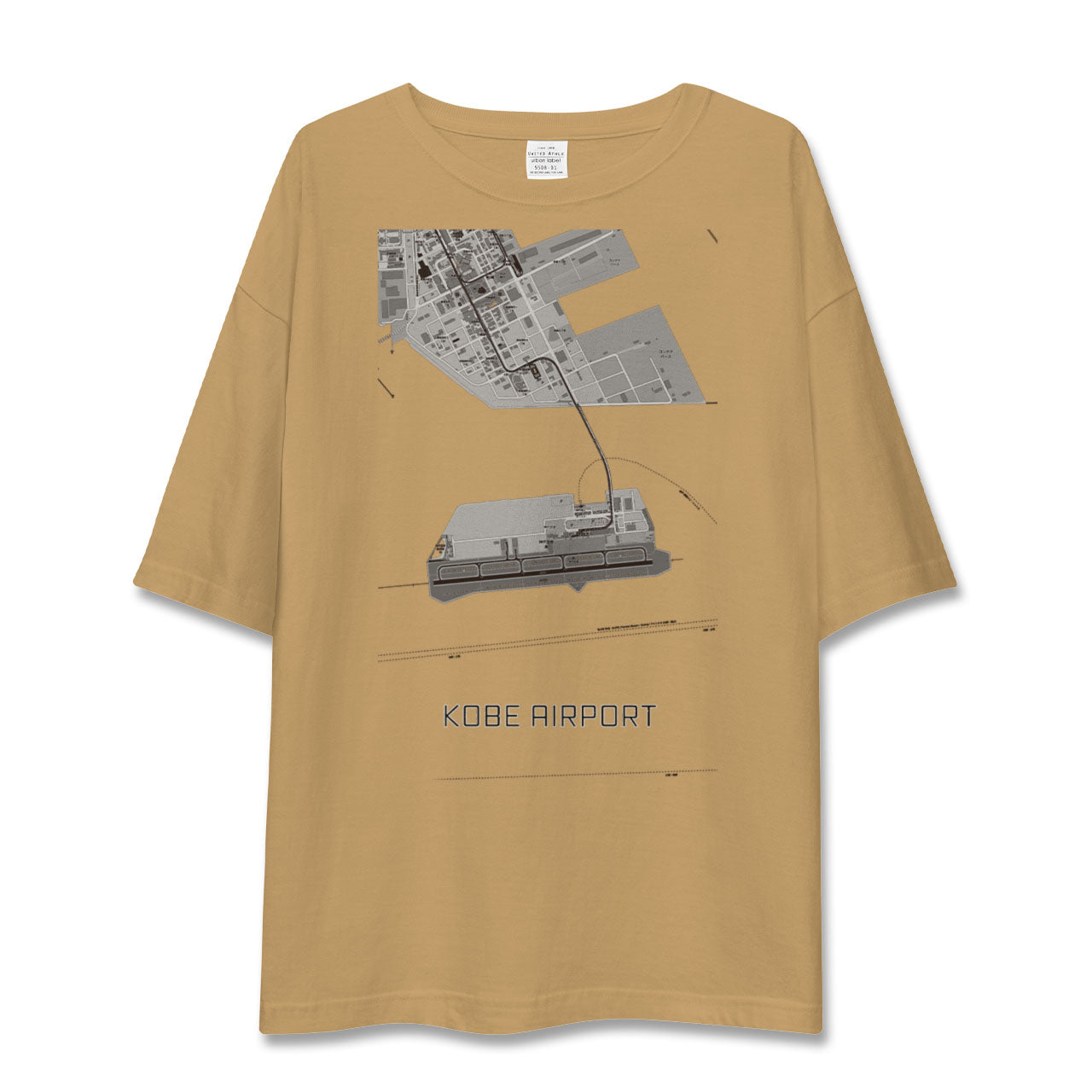 【神戸空港(兵庫県)】地図柄ビッグシルエットTシャツ
