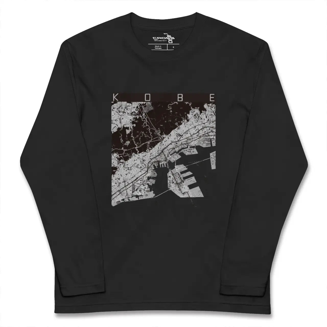 【神戸(兵庫県)】地図柄ロングスリーブTシャツ