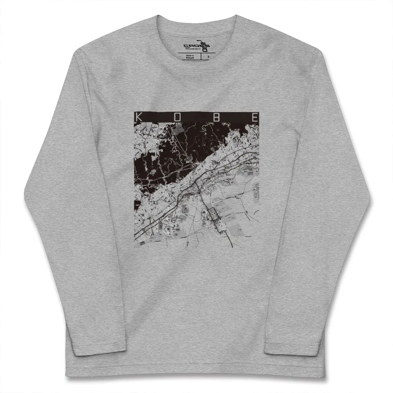 【神戸(兵庫県)】地図柄ロングスリーブTシャツ