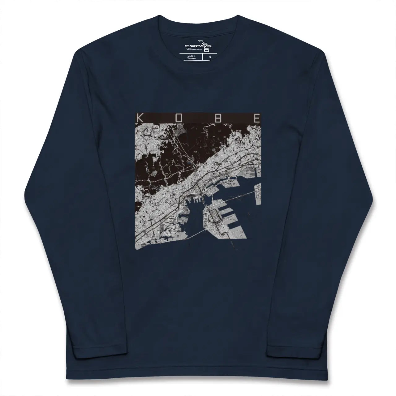 【神戸(兵庫県)】地図柄ロングスリーブTシャツ
