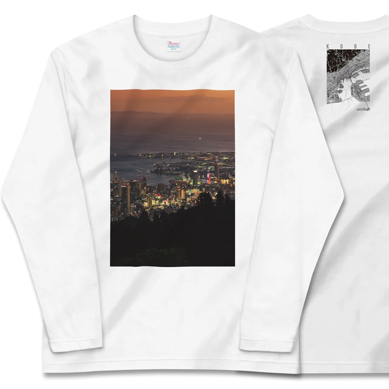 【神戸(兵庫県)】Map World ロングスリーブTシャツ