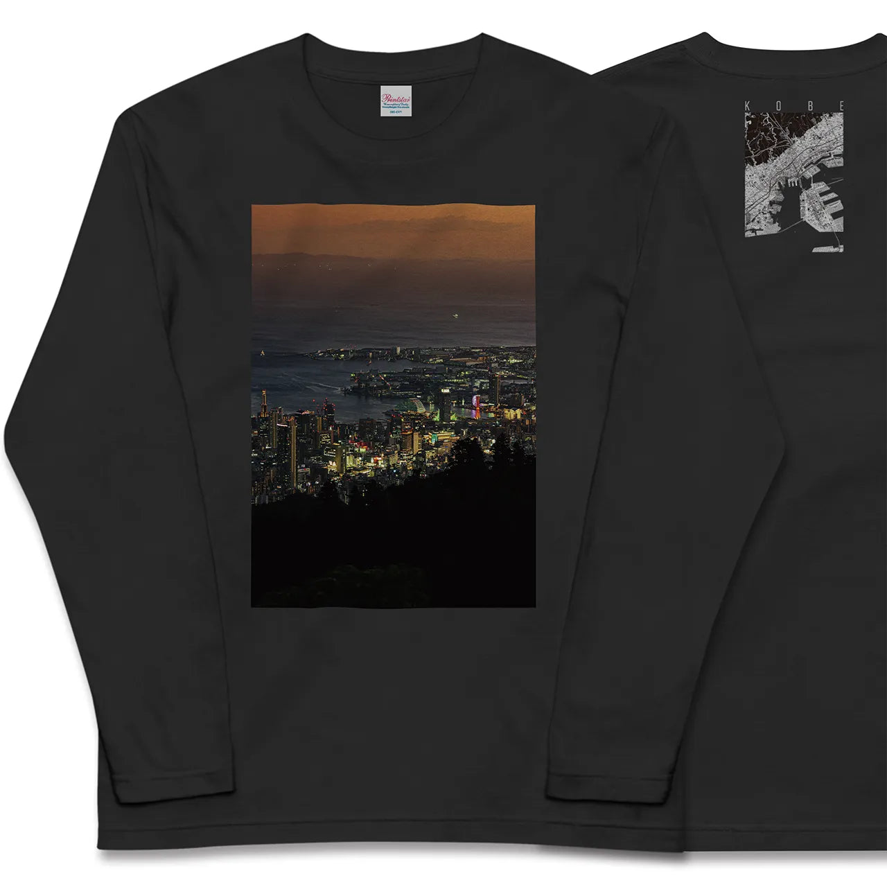 【神戸(兵庫県)】Map World ロングスリーブTシャツ