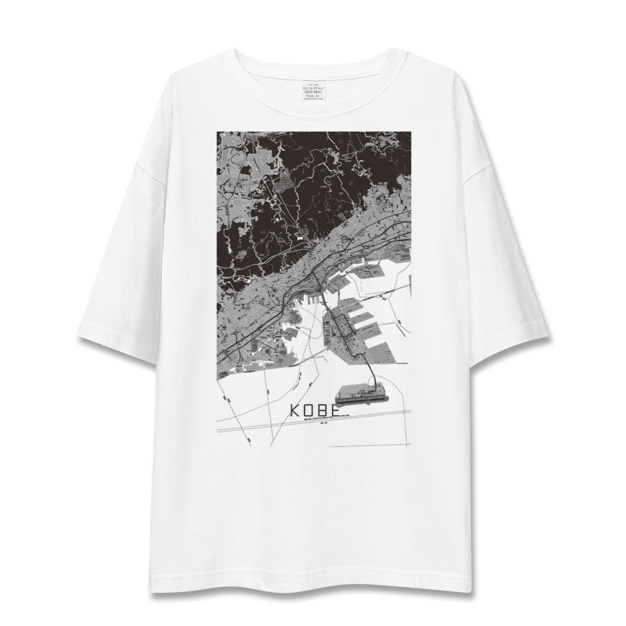 【神戸(兵庫県)】地図柄ビッグシルエットTシャツ