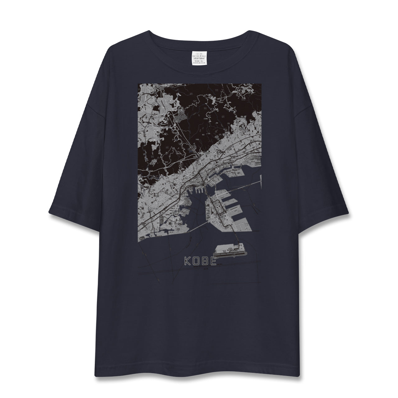 【神戸(兵庫県)】地図柄ビッグシルエットTシャツ